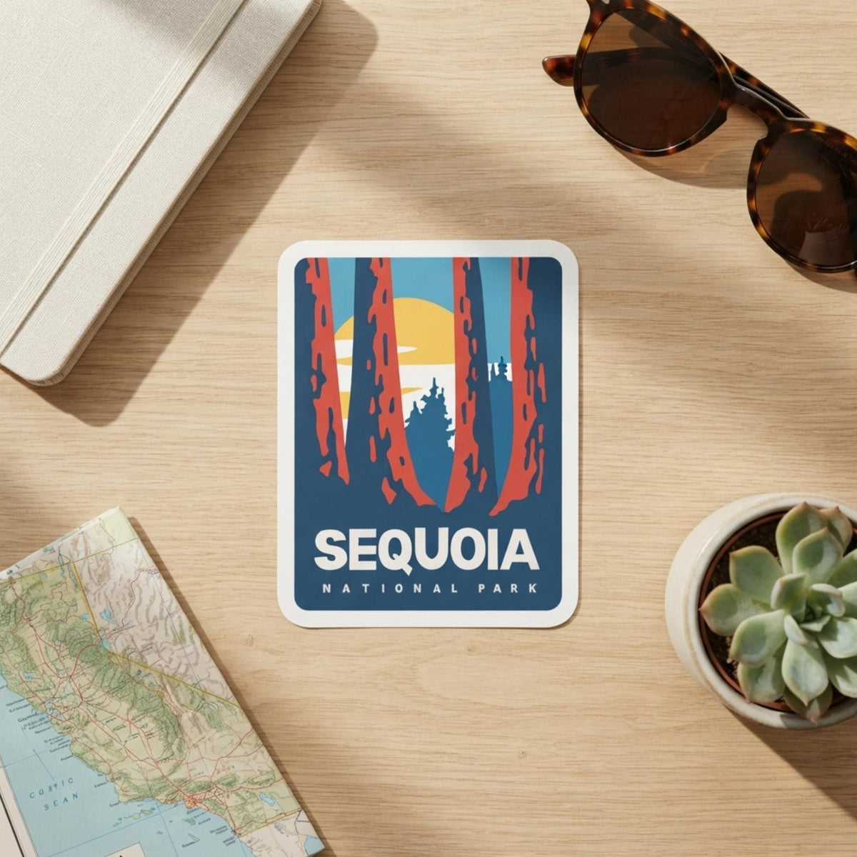 Sequoia National Park Vinyl Sticker – Waterproof Travel Souvenir