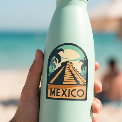 Mexico Travel Vinyl Sticker – Waterproof Souvenir Palm Tree Deco Stickers