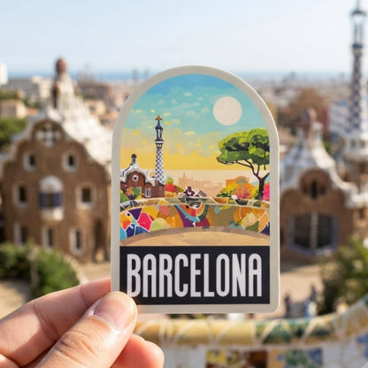 Barcelona Travel Sticker – Funny Spain Waterproof Souvenir Vinyl Stickers