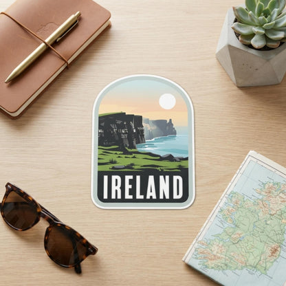 Ireland Travel Vinyl Sticker – Waterproof Souvenir Cliffs Of Moher Gift