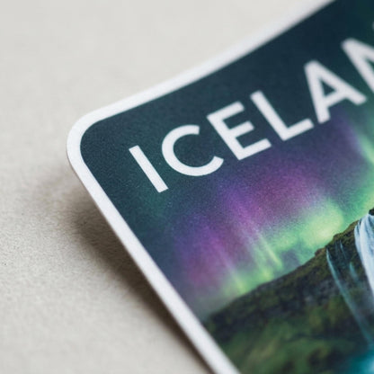 Iceland Travel Vinyl Sticker – Skogafoss Waterproof Souvenir Gift