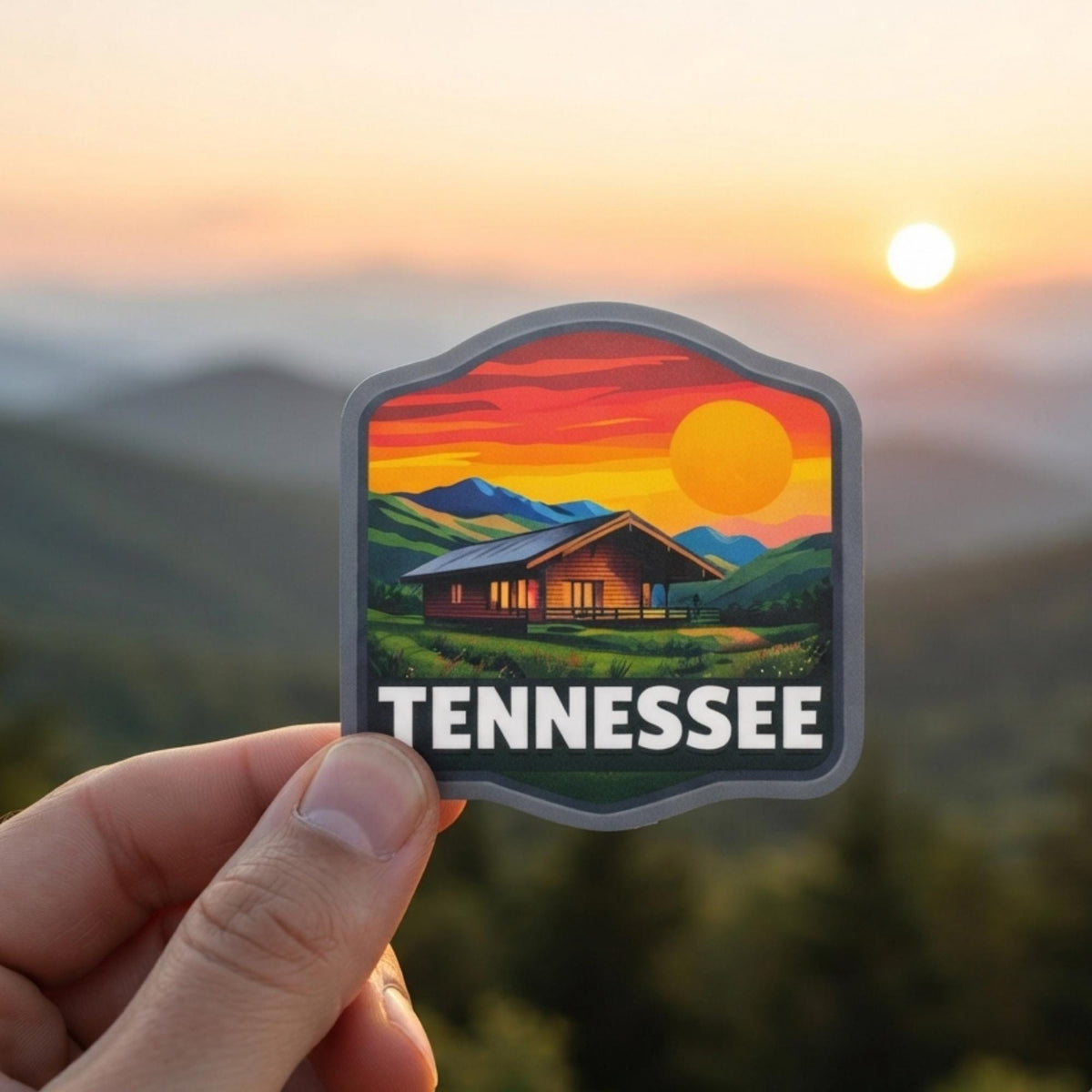 Tennessee Travel Sticker – Gatlinburg Waterproof Cabin Souvenir Vinyl Gift