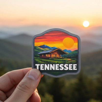 Tennessee Travel Sticker – Gatlinburg Waterproof Cabin Souvenir Vinyl Gift
