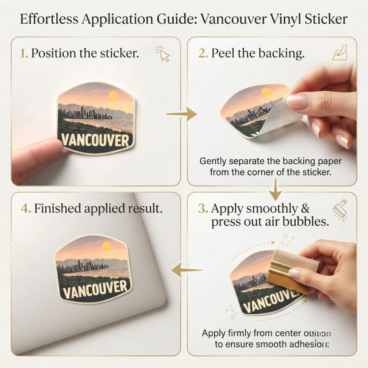 Vancouver Vinyl Sticker – Canada Waterproof Travel Souvenir