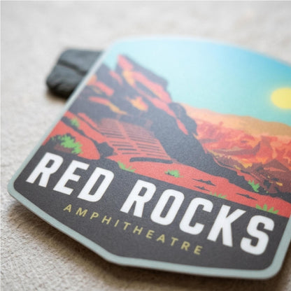 Red Rocks Amphitheatre Sticker – Waterproof Colorado Travel Souvenir