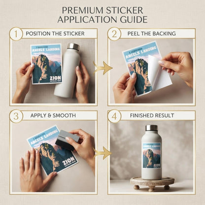 Zion National Park Vinyl Sticker - Waterproof Travel Souvenir