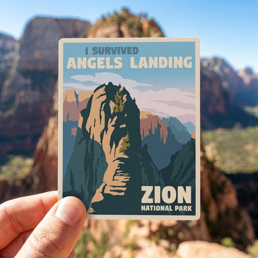 Zion National Park Vinyl Sticker - Waterproof Travel Souvenir