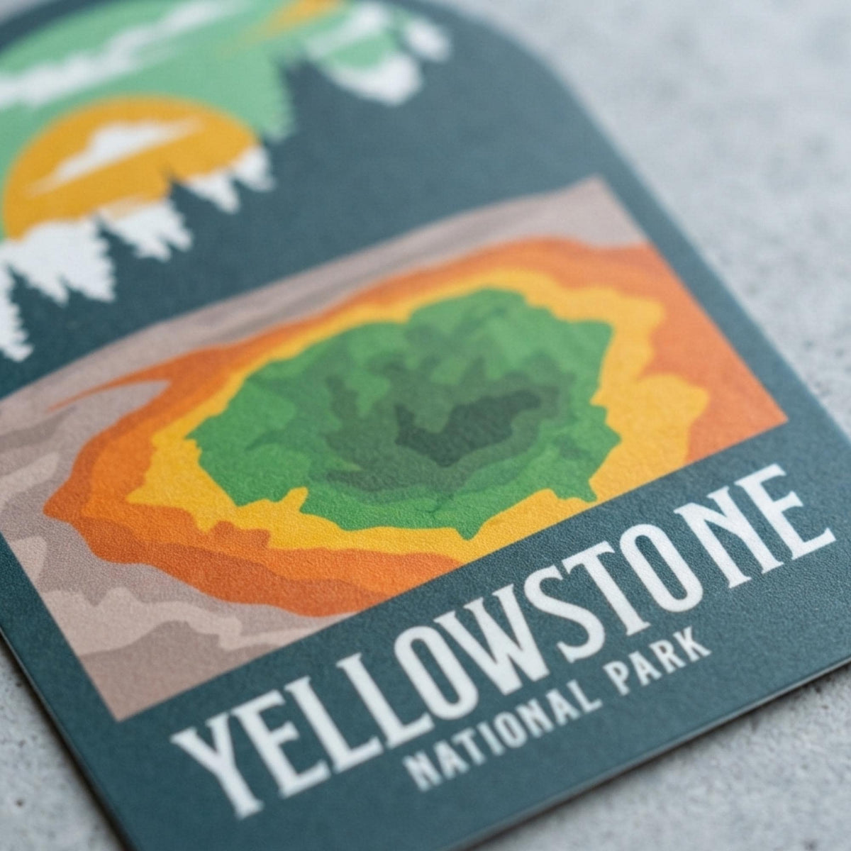 Yellowstone National Park Vinyl Sticker – Waterproof Travel Souvenir