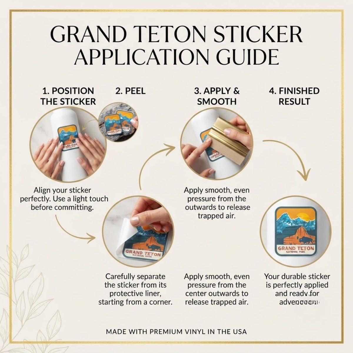 Travel Grand Teton Sticker – National Park Waterproof Vinyl Stickers