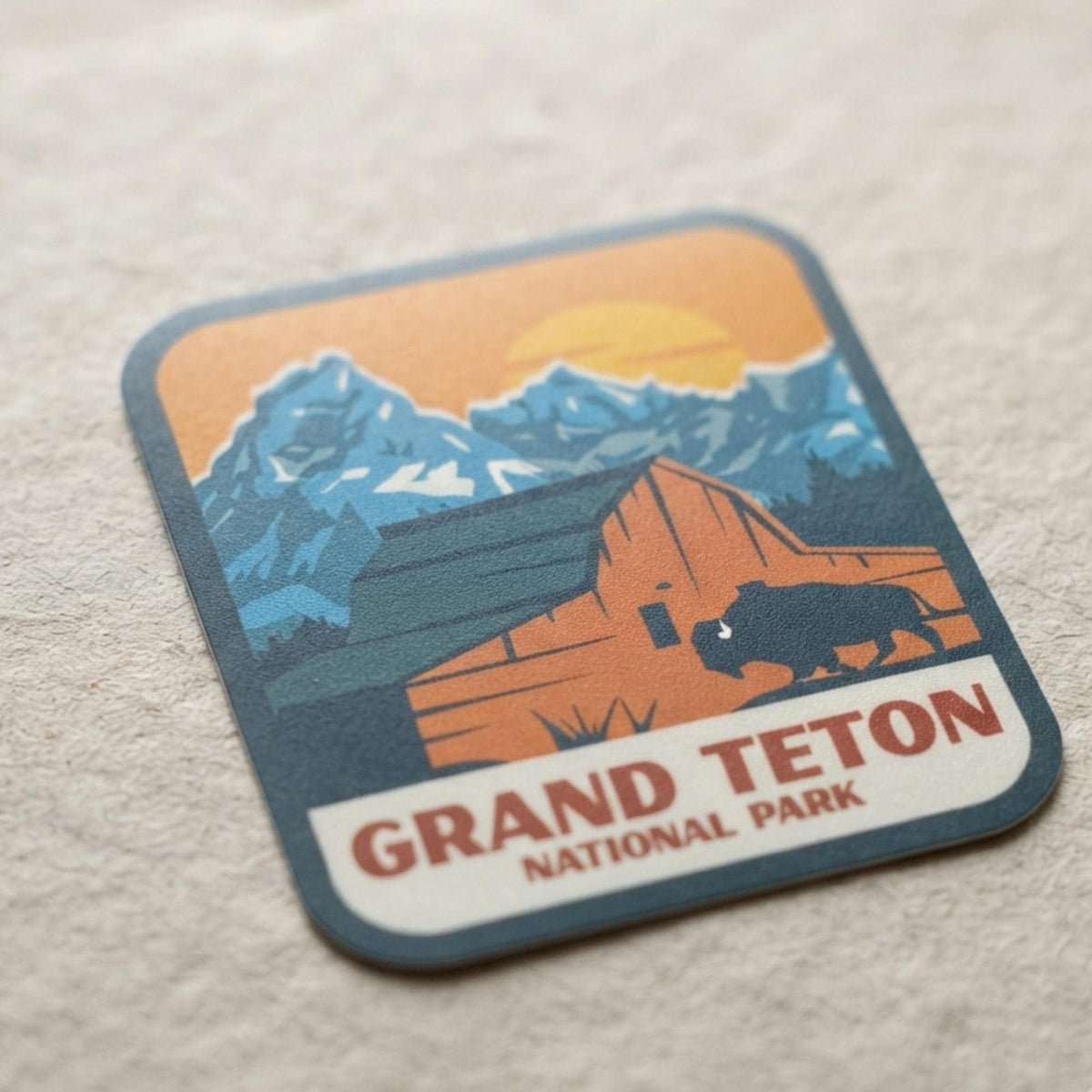 Travel Grand Teton Sticker – National Park Waterproof Vinyl Stickers