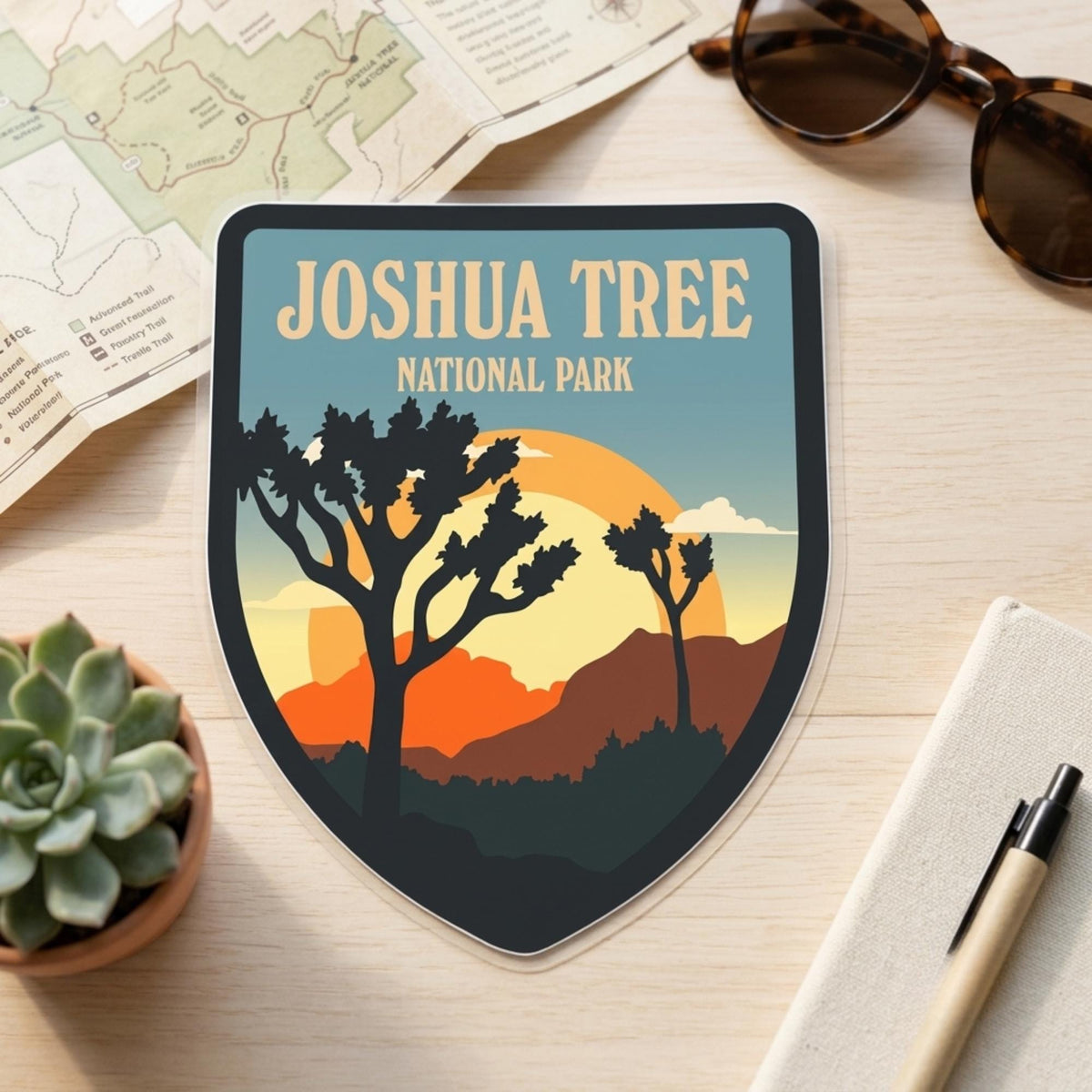 Joshua Tree National Park Vinyl Sticker – Waterproof Travel Souvenir