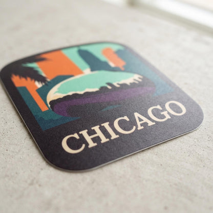 Chicago Travel Sticker – Waterproof Vinyl Sticker Souvenir