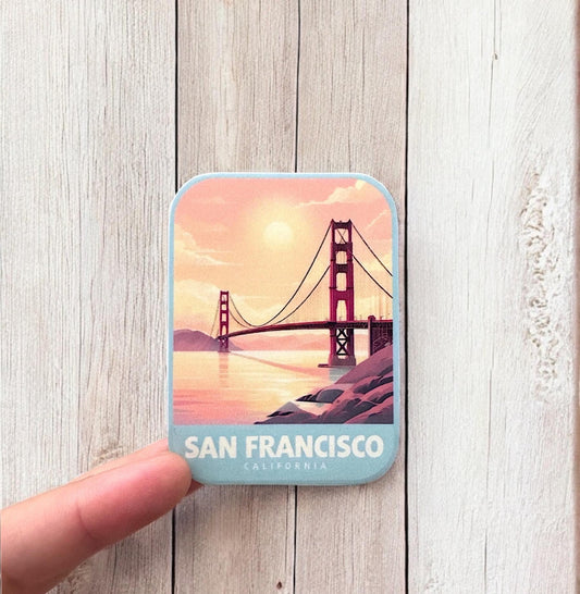 Travel San Francisco Vinyl Sticker – Funny Waterproof Souvenir California Gift