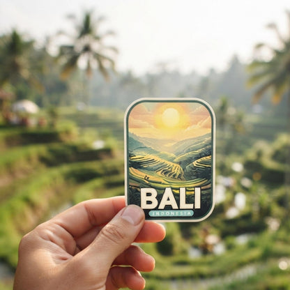 Bali Travel Vinyl Sticker – Indonesia Waterproof Souvenir Outdoor Gift