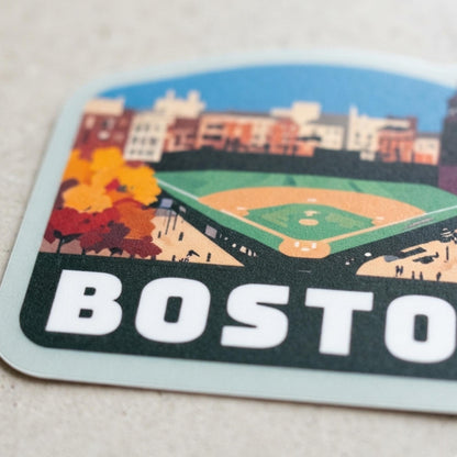 Boston Travel Sticker – Fenway Park Souvenir, Waterproof Vinyl