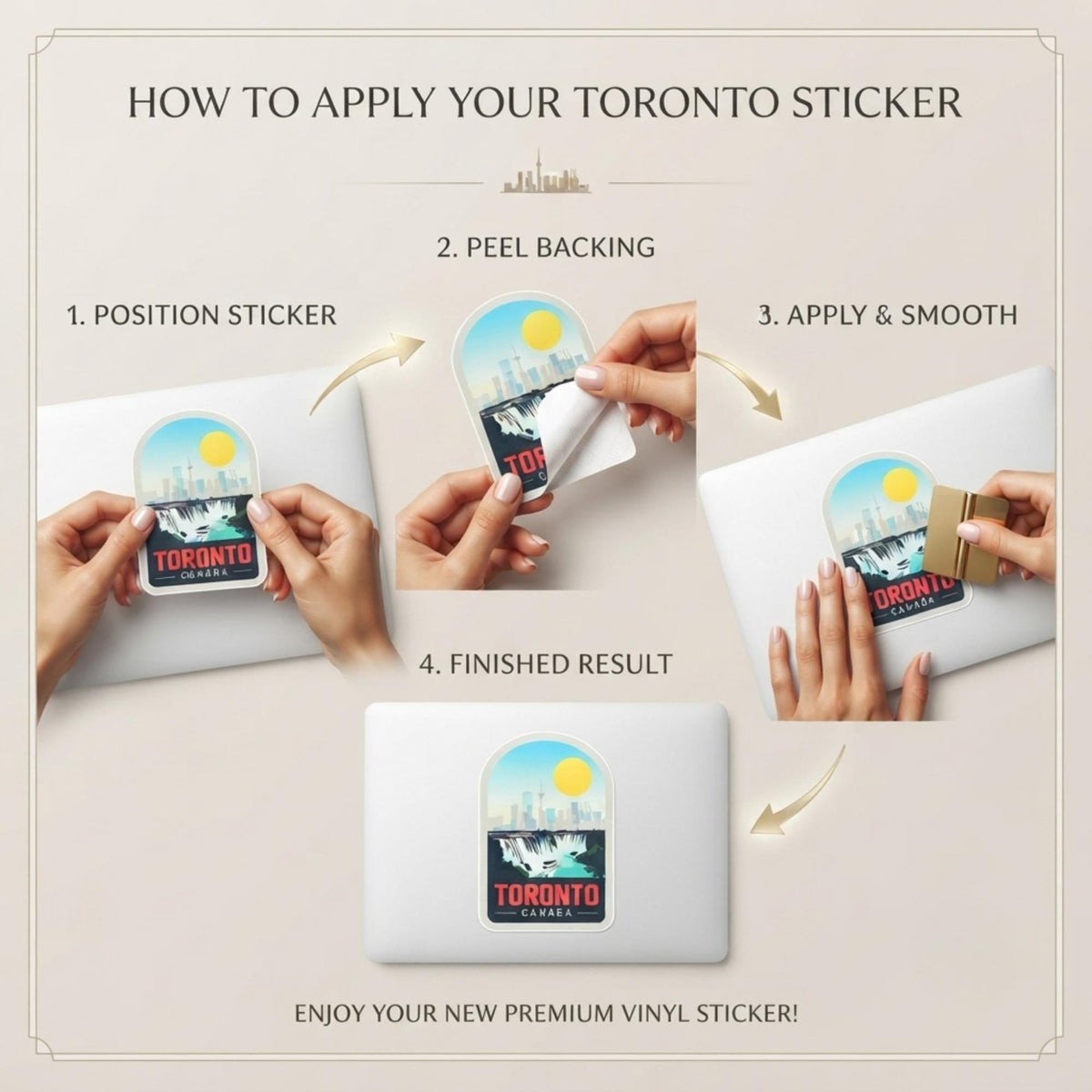 Toronto Canada Sticker – Funny Travel Waterproof Souvenir Vinyl Stickers