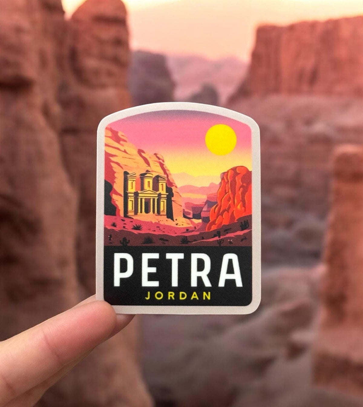 Petra Jordan Sticker – Travel Souvenir, Waterproof Vinyl Sticker
