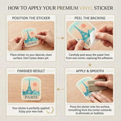 Paris Eiffel Tower Sticker – Waterproof Travel Souvenir Gift