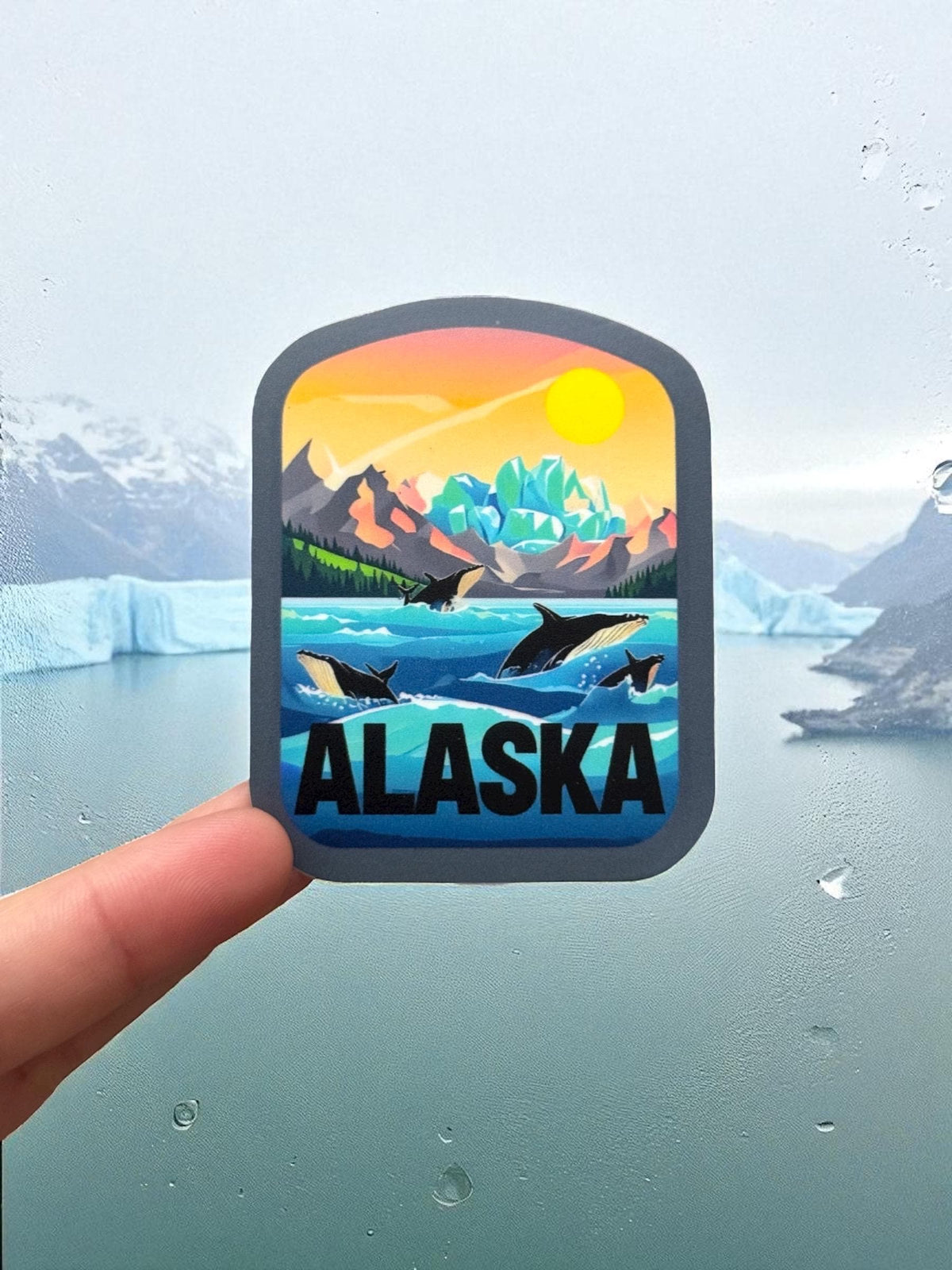Alaska Travel Sticker for Water Bottle – Outdoor Waterproof Souvenir Vinyl Gift