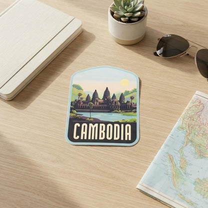 Cambodia Vinyl Travel Sticker – Asian Waterproof Souvenir Stickers Gift