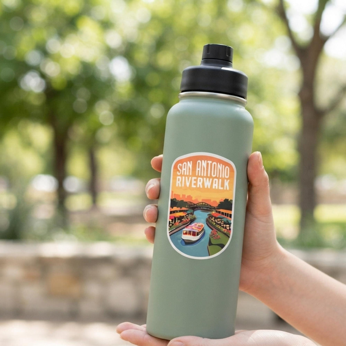 San Antonio Riverwalk Sticker – Texas Travel Souvenir, Waterproof Vinyl
