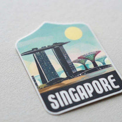 Travel Singapore Sticker – Funny Souvenir Waterproof Asia Vinyl Deco Stickers