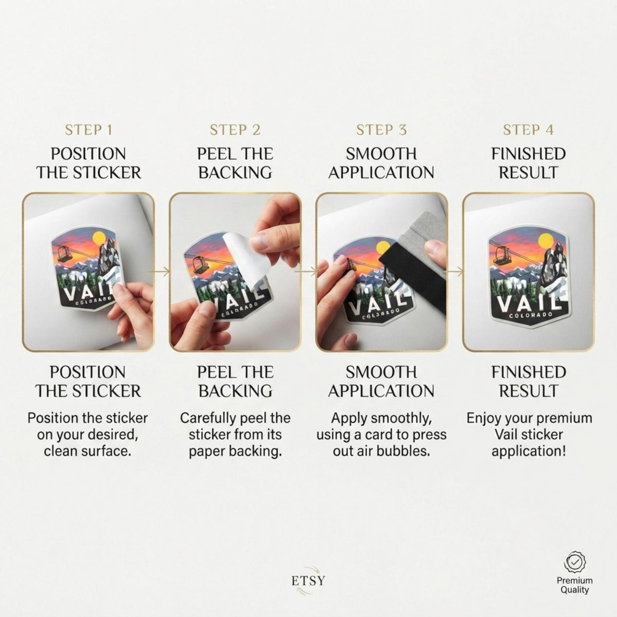 Vail Colorado Ski Lift Sticker – Waterproof Vinyl Travel Souvenir