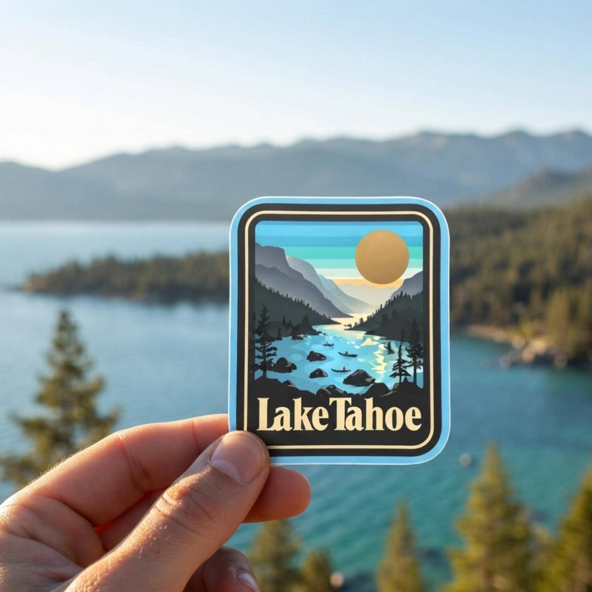 Lake Tahoe Vinyl Sticker – Travel Waterproof Souvenir Stickers Gift