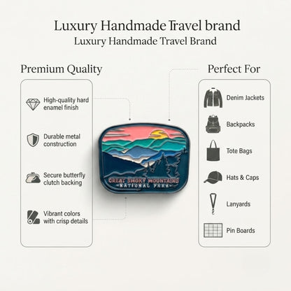 Great Smoky Mountain National Park Pin – Enamel Travel Souvenir Pin