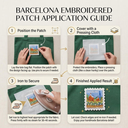 Travel Barcelona Patch – 2 X 2 Iron On Spain Europe Souvenir Appliques
