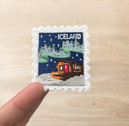 Iceland Northern Lights Patch – Travel Iron On Photography Souvenir Patches