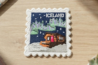 Iceland Northern Lights Patch – Travel Iron On Photography Souvenir Patches