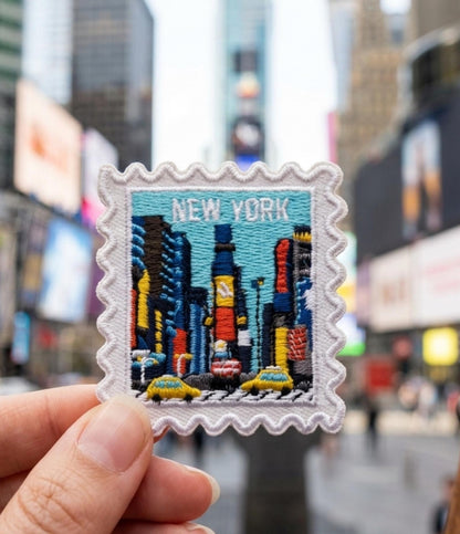 New York Travel Patch – Time Square Outdoor Iron On Souvenir Gift