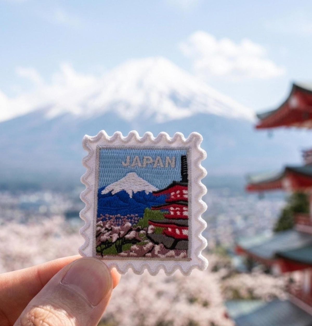 Japan Travel Patch – Mount Fuji Iron On Souvenir 2 X 2 Patches