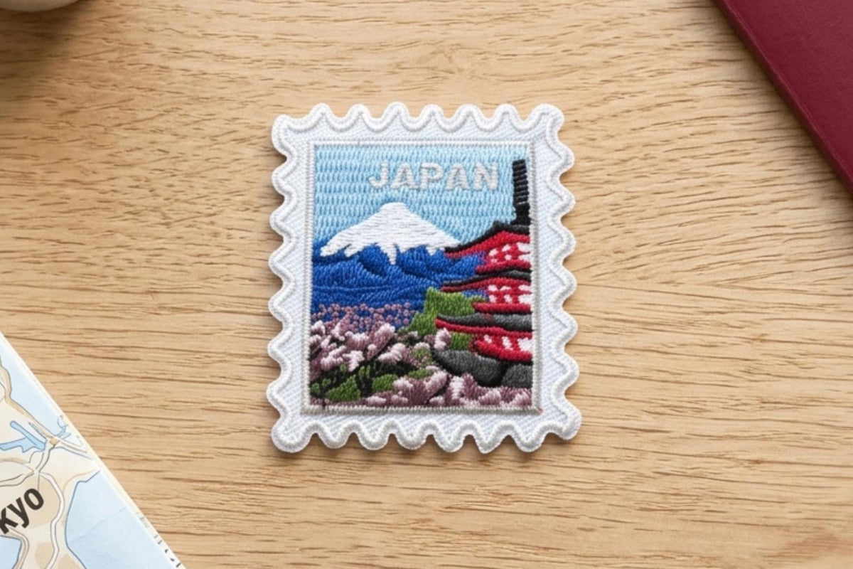 Japan Travel Patch – Mount Fuji Iron On Souvenir 2 X 2 Patches