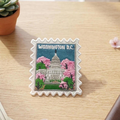 Travel Washington Dc Patch – 2 X 2 Iron On Souvenir Patch For Travel Accessories