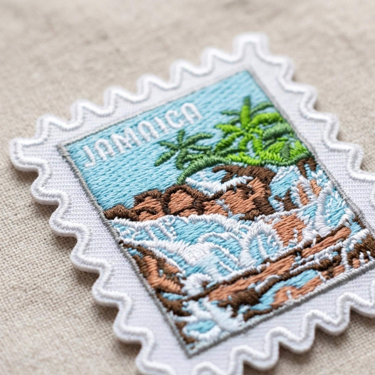 Jamaica Travel Patch – Stamps Iron On Wanderlust Souvenir Applique