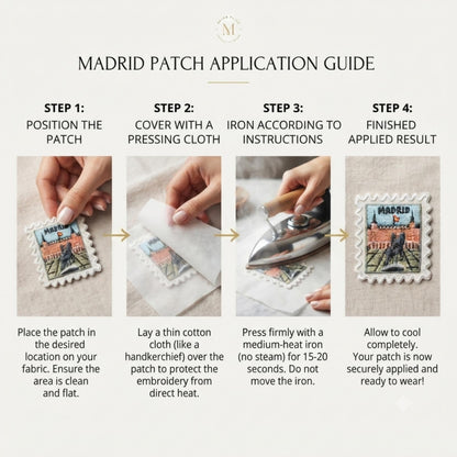 Madrid Travel Patch – 2 X 2 Iron On Souvenir Spain Pins Gift