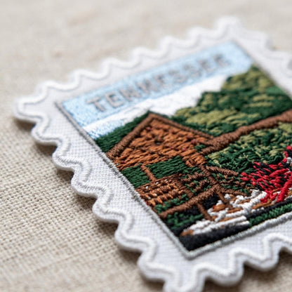 Travel Tennessee Patch – Mountain Cabin Iron On Gatlinburg Souvenir Pins Collector