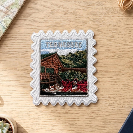Travel Tennessee Patch – Mountain Cabin Iron On Gatlinburg Souvenir Pins Collector