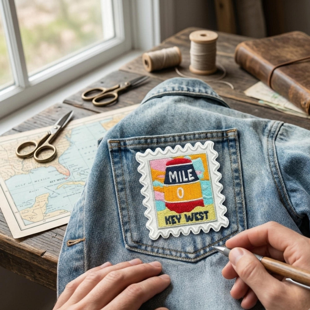 Key West Travel Patch – Florida Outdoor Iron On Souvenir Pin Collector Gift