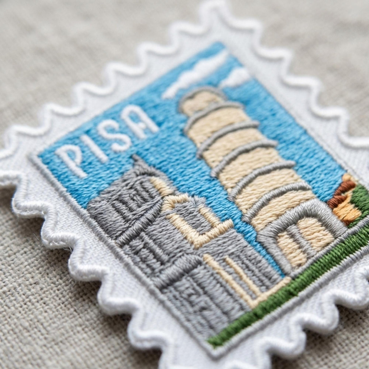 Pisa Italy Patch –Travel 2 X 2 Iron On Souvenir Wanderlust Appliques