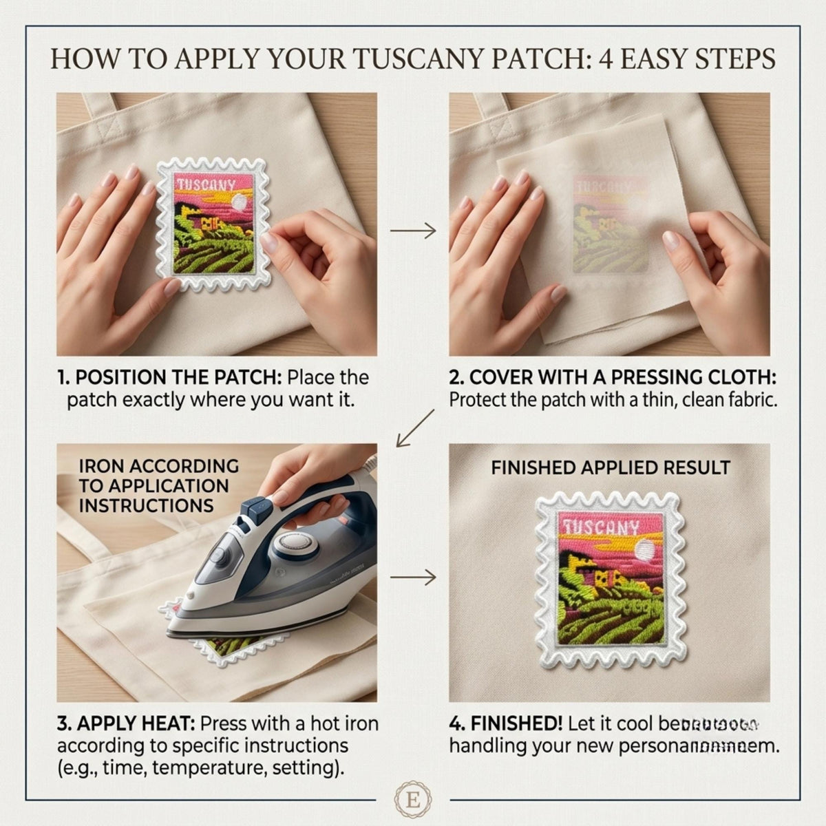 Tuscany Italy Patch – 2 X 2 Iron On Souvenir Wanderlust Patch For Travel Gift