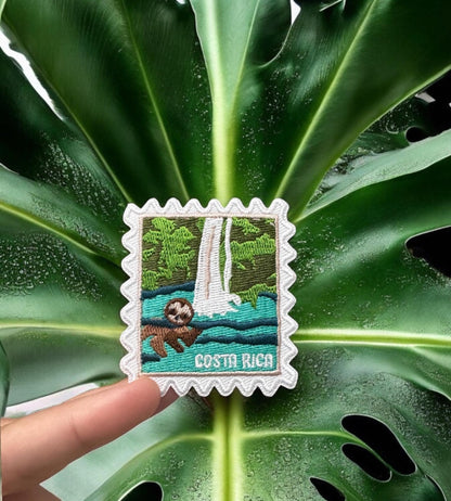 Costa Rica Travel Patch – Outdoor Iron On Souvenir Jungle Waterfall Gift