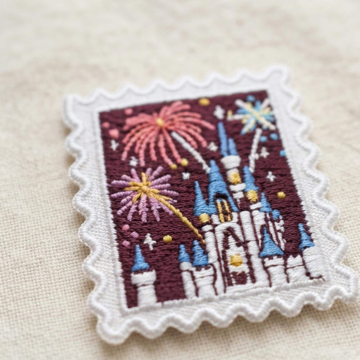 Disney Iron On Patch – 2 X 2 Disneyland Castle Pins Collector