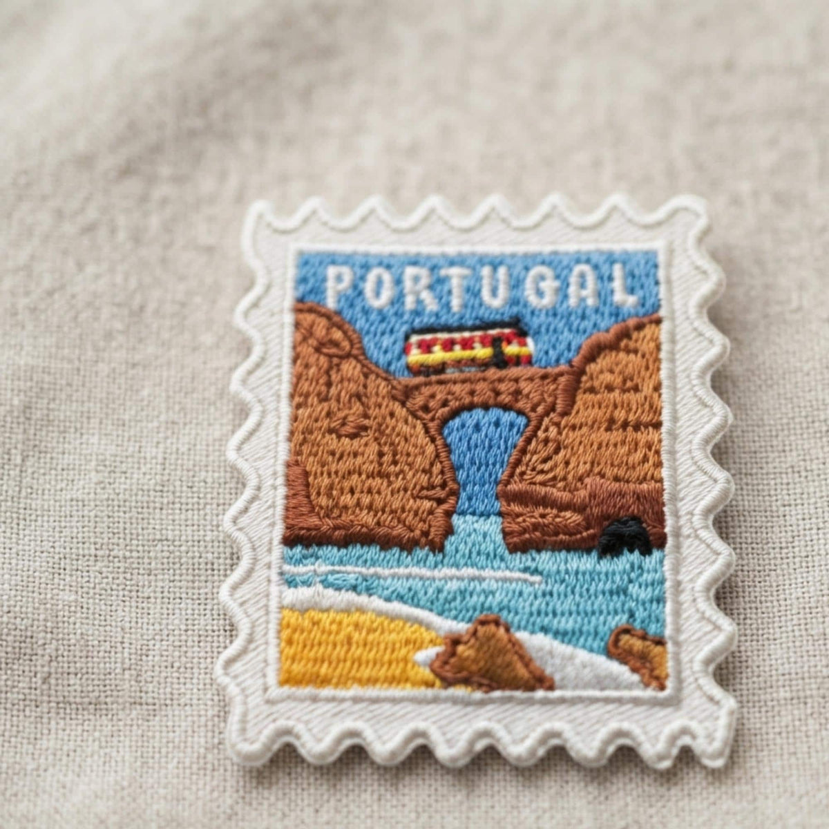 Portugal Travel Patch – Lisbon Beach Iron On Souvenir Pins Collector