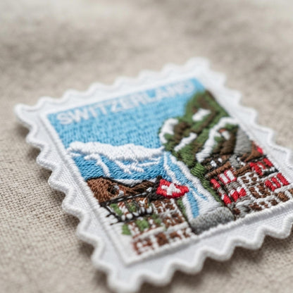 Travel Switzerland Patch – Mountain Hiking Iron On Souvenir Swiss Alps Pin Collector