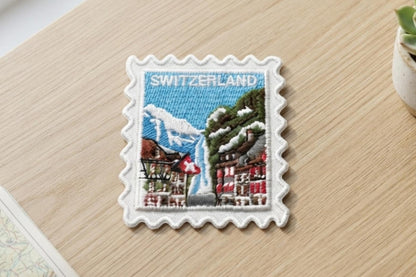 Travel Switzerland Patch – Mountain Hiking Iron On Souvenir Swiss Alps Pin Collector