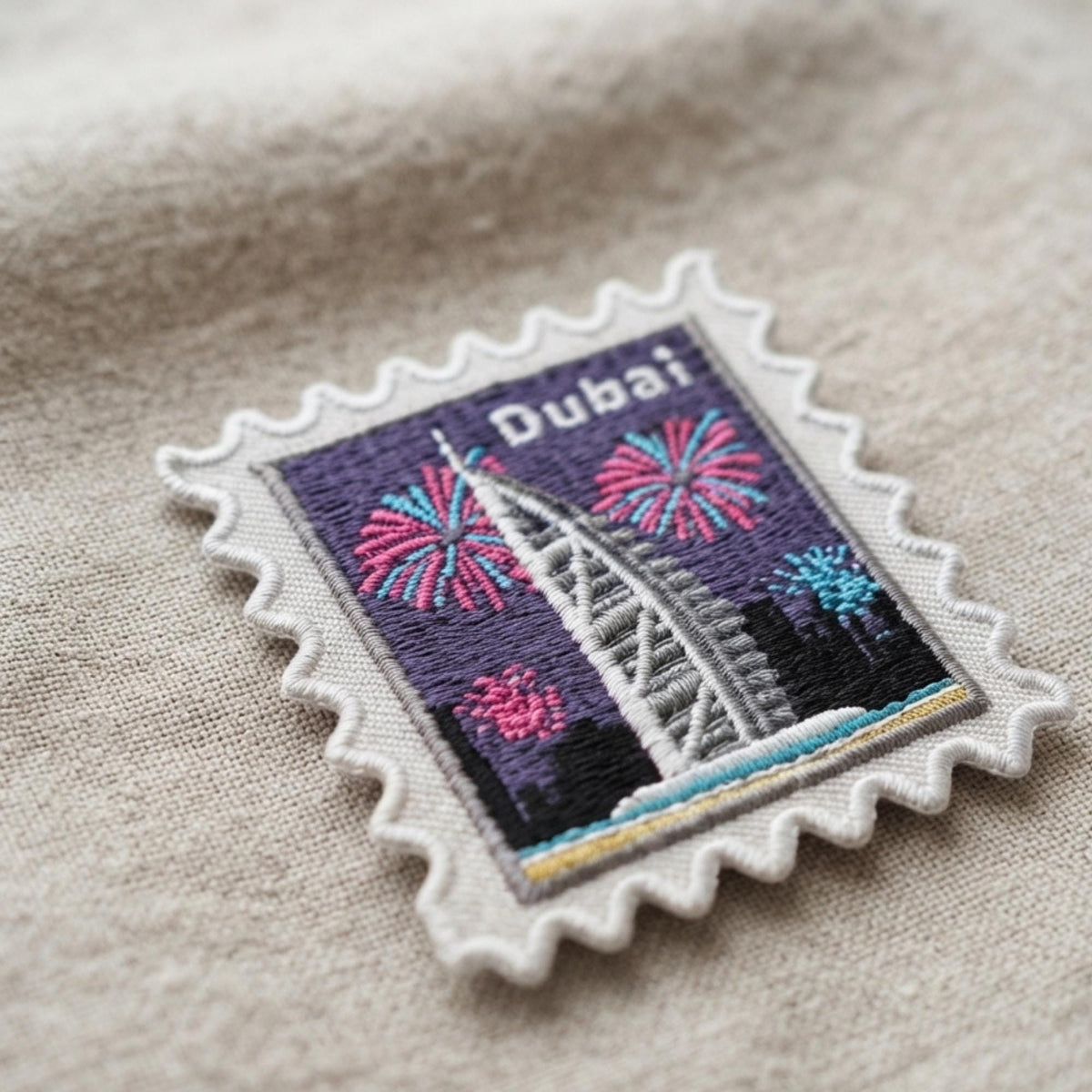 Dubai Travel Patch – 2 X 2 Iron On Souvenir Collection Patches For Travel Gift
