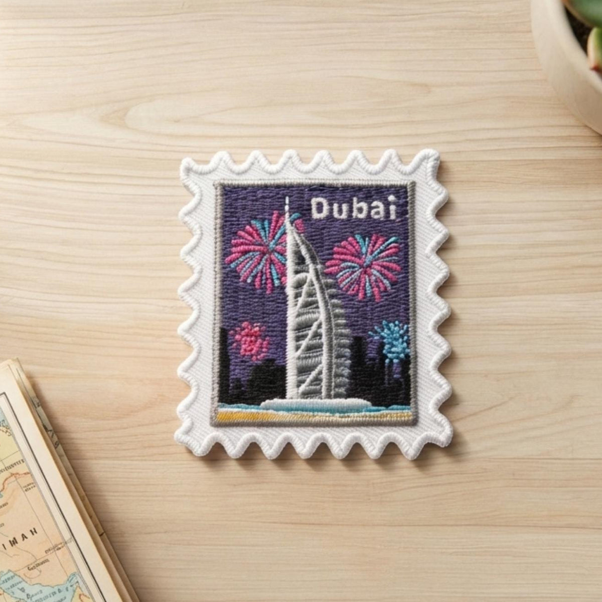 Dubai Travel Patch – 2 X 2 Iron On Souvenir Collection Patches For Travel Gift